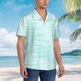 thumbnail image 5 of Easygdp Blue Bright Men's Hawaiian Shirts Print Lapel Short Sleeve for Beach, vacation, party, casual occasions - X-Large, 5 of 9