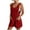 Red, variant on Summer Short Romper for Women Loose Knot Front Sleeveless Wide Leg Jumpsuit with Pockets
