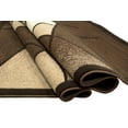 thumbnail image 4 of Handcraft Rugs-Modern Contemporary Living Room Rugs-Abstract Carpet with Round/Oval Swirls Pattern-Shed free Chocolate Brown/Black/Ivory/Beige5x7 feet, 4 of 6