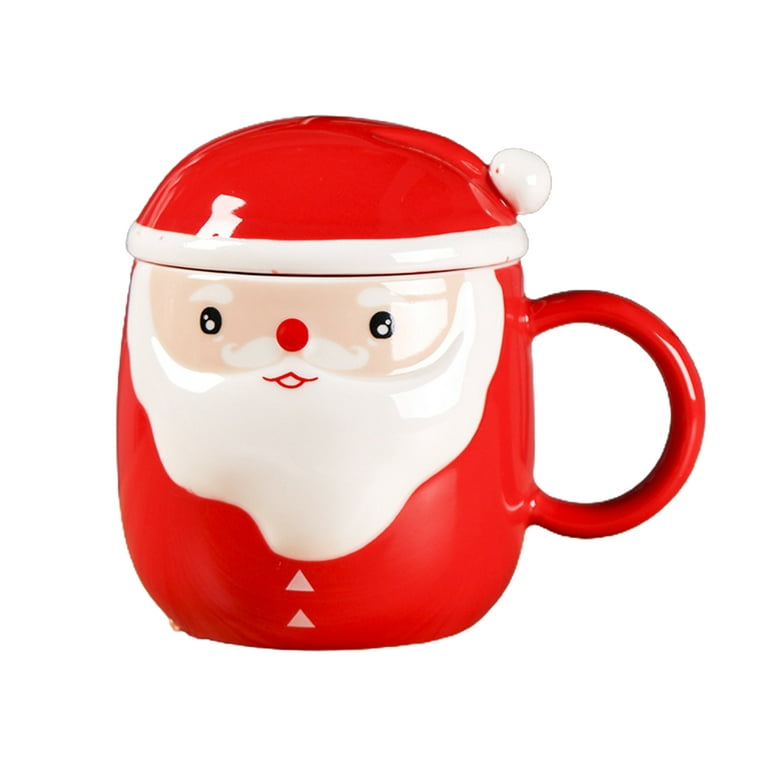RALME Santa Claus Mug for Kids or Adults - Large Ceramic Christmas Coffee  or Hot Cocoa Mug, 15 oz.