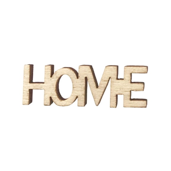 Wooden Home Letters Pack for Wall 1 Count Unfinished Letters DIY Paintable Home Sign Alphabet Set for Birthday Wedding Parties and Seasonal, 3X1 cm, Khaki