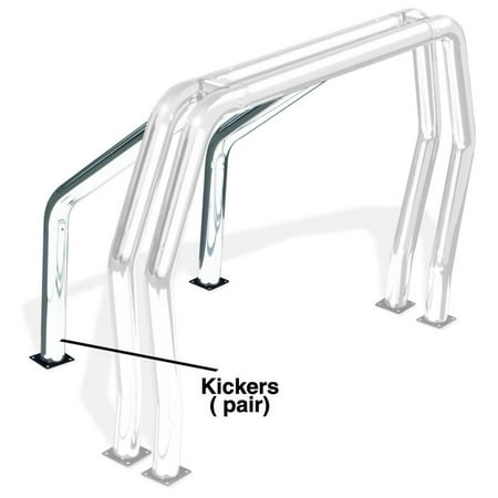 Go Rhino 9370PS Bed Bar Component - Pair of Kickers (Between wheel wells) - Stainless Steel For 81-05 Ford, GMC, Nissan, Toyota, Jeep, Isuzu, Mazda Fits select: 1983-2005 FORD RANGER