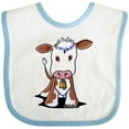 thumbnail image 3 of Inktastic Little Brown Cow Boys or Girls Baby Bib, 3 of 4