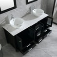thumbnail image 5 of Wonline 60" Luxurious Bathroom Vanity and Sink Combo Wood Cabinet Top Round Ceramic Vessel Sink Faucet Drain Combo with Mirror Vanities Set,Black, 5 of 7