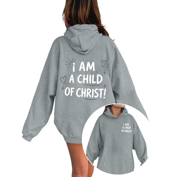 YaEYa I Am A Child Of God Hoodie Girls Back to School Clothes Christian Jesus Hoodies Oversized Preppy Outfits Graphic Sweatshirts, Back to School Clothes