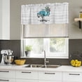 thumbnail image 5 of 2 Pack Valances for Windows, Blue Truck Window Valances for Living Room/Bedroom/Bathroom, Sunmmer Car Tropical Plants Cactus Wooden Light Filtering Kitchen Curtain Valance 54"W x18" L, 5 of 9