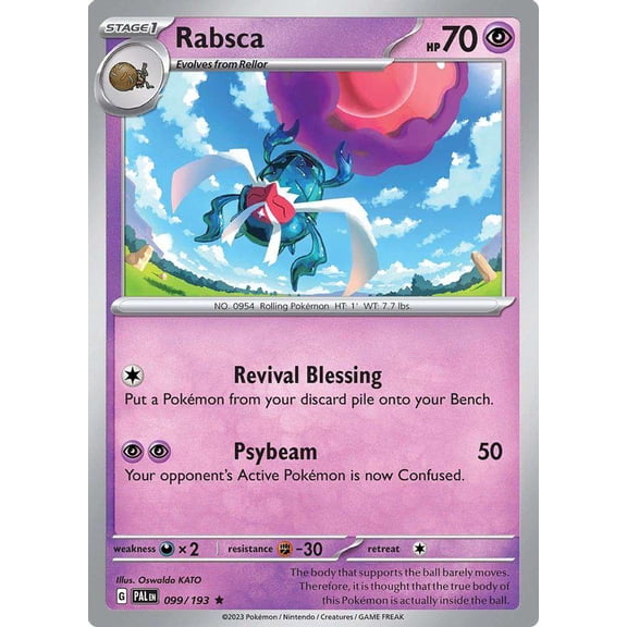Pokemon Paldea Evolved Rare Rabsca #99