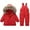 Red, variant on Aoochasliy Coats for Girls Boys Casual Winter Baby Polka Dot Printing Thickened Down Jacket Strap Pants 2 Piece Suit