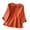 Orange 1, variant on Vynhevius Womens 3/4 Sleeve Blouses Stand Collar Floral Embroidery Button Down Loose Spring Summer Casual Tops