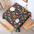 thumbnail image 2 of Pioneer Flower Floral Print Pattern Square Tablecloth, Waterproof Wipeable Spillproof Washable Table Cover for Home Kitchen Party Decor, 52"x52", 2 of 6