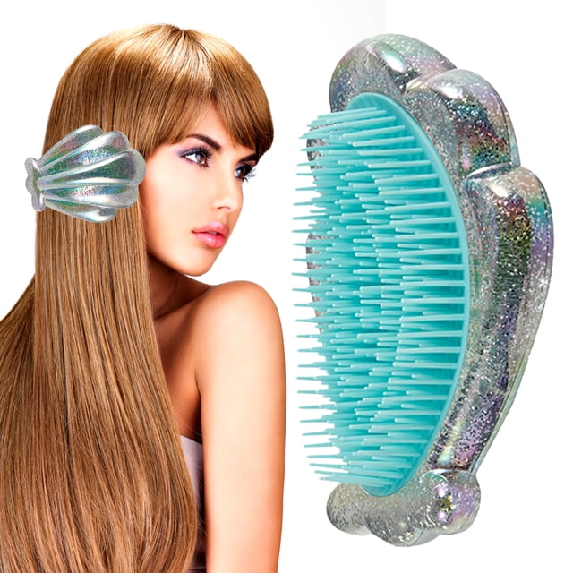 Hair Brush Creative Portable Shell Shape Hair Comb Detangling Brush for Women