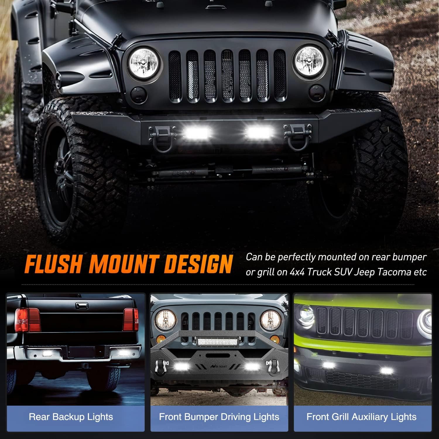 Nilight 6 Inch LED Light Bar Combo 39W Flood Spot Offroad Truck SUV Driving