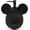 Black - Mickey Mouse, variant on Visualz Soap Dispenser - Pink & White Bathroom Accessory - Resin Lotion Pump