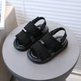 thumbnail image 2 of Zshosam Toddler Shoes Girl Toddler Girls Buckle Sandals Comfort Open Toe Sandal With Adjustable Back Strap (Black,7.5), 2 of 5