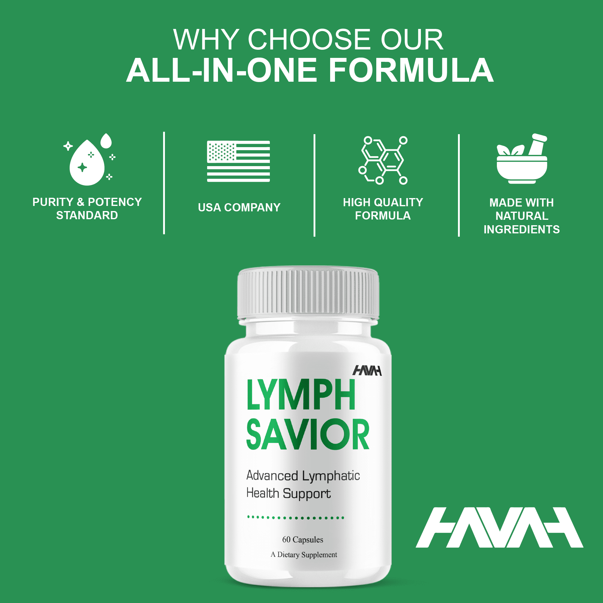 Lymph Savior Lymphatic Health Support, LymphSavior Advanced (60 Capsules)