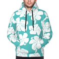 thumbnail image 2 of Bingfone Vintage Floral Men's Drawstring Hoodie Long Sleeve Pocket Sweatshirts-Small, 2 of 6