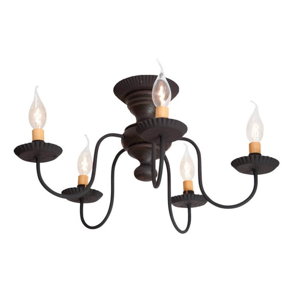 Irvins Country Tinware Irvin's Country Tinware Thorndale Ceiling Light in Black