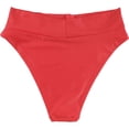 thumbnail image 2 of American Eagle Womens Solid Cheeky Bikini Swim Bottom, Red, X-Large, 2 of 2