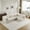 White, variant on Compression Mahjong Sofa,Convertible Floor Sofa Bed,DIY Boneless Modular Sectional Sofa,No Assembly Required,Circle Fleece Fabric,Oversized 4 Seater with 4 Pillows (Light Gray)