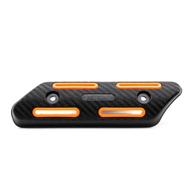 Nueva motocicleta todoterreno tubo de escape modificado cubierta anti-escaldado protección de aislamiento térmico universal cubierta de escape disipación de calor y anti-escaldado (naranja)