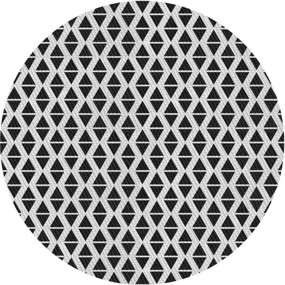 Ahgly Company Indoor Round Patterned Gray Brown Area Rugs, 8' Round