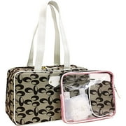 Makeup Madness Jacquard Tote Set by Modella, 3-Piece Set Plus Bonus
