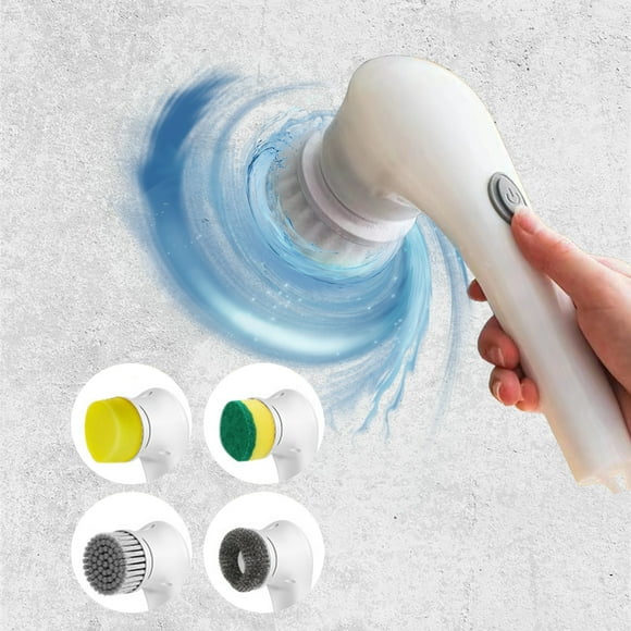 mtvxesu Electric Spin Scrubber Cordless, Multi-Function Electric Washing Machine Washing Brushes, Replaceable Rotating Head Powerful Cleaning Brush for Bathroom, Kitchen, Shower Tray and Floor