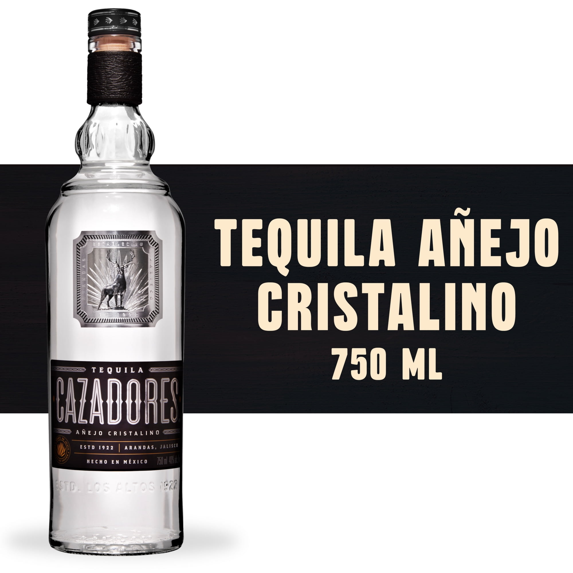 Tequila CAZADORES Anejo Cristalino - 750 mL Bottle