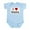 Sky Blue, variant on CafePress - I Love TATA Infant Bodysuit - Baby Light Bodysuit, Size Newborn - 24 Months