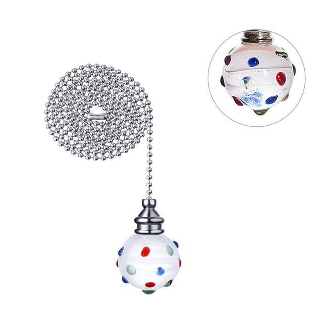 Advancent 2 uds cadena de luz de ventilador extensión de cadena de tracción de acero inoxidable línea de bola de cristal colgante decorativa Iluminación novedosa Advancent HA001256-00B