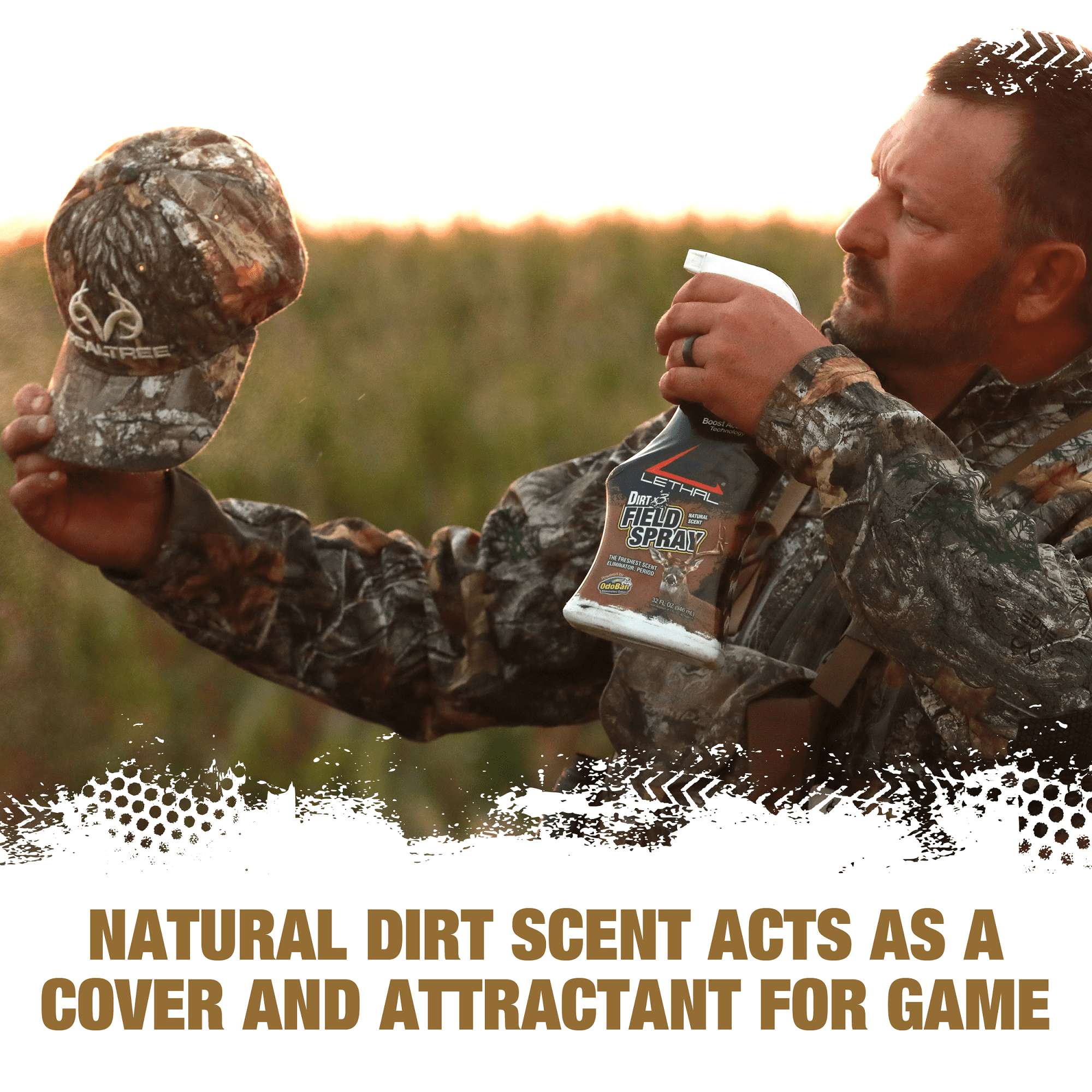 Lethal Original Field Spray and Dirt x3 Field Spray Cover Scent Bundle, Human Scent Eliminating Agent for Hunting Clothes, Gear, and Equipment, 32 Ounce Spray Bottles, 1 of Each