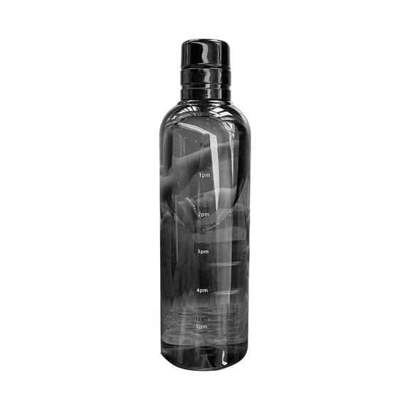 Slim Water Bottle 25oz Lightweight & Shatterproof Fits Backpack & Cupholder for Travel, Sports, School, Gym - Clear water bottle with measurements - Dishwasher Safe
