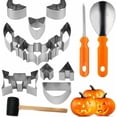 thumbnail image 1 of Kit de Tallado de Calabaza de Halloween, Kit de Tallado de Calabaza para Herramientas Profesionales de Tallado de Calabaza de Halloween de Acero Inoxidable para Decoración de Halloween, 1 of 5