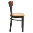 thumbnail image 4 of Linon Marie Metal Dining Chairs, Set of 2, Dark Cherry Finish with Beige Faux Leather Fabric, 4 of 8