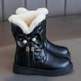 thumbnail image 7 of CAICJ98 Girl Winter Boots Fashion Warm Lined Princess Shoes Lightweight Mid Calf Snow Boots for Kids Girls (Little Kid/Big Kid),12, 7 of 7