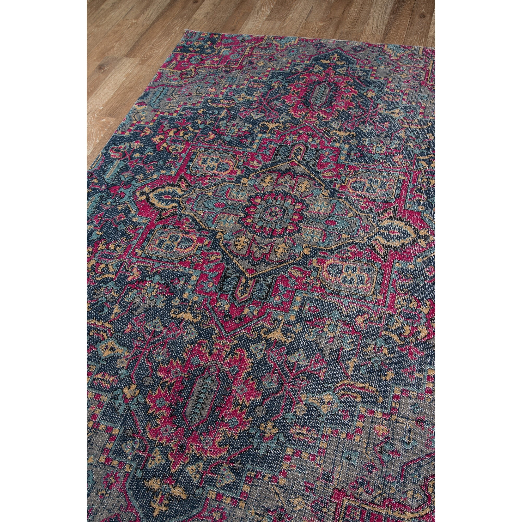 Momeni Jewel Polypropylene Machine Made Denim Runner 2'7" X 7'6"
