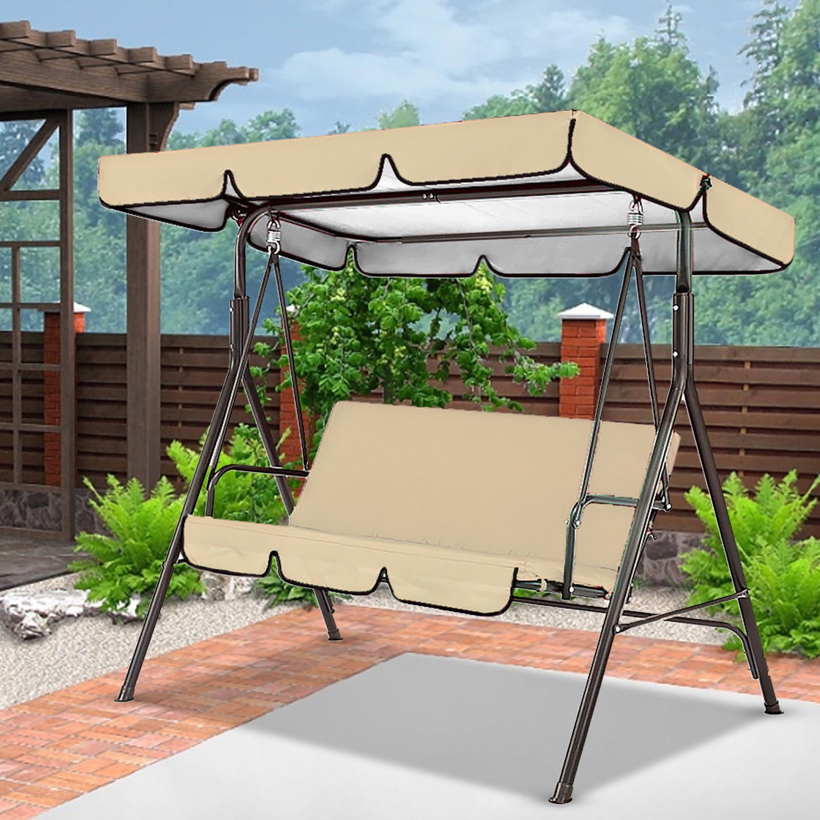 without Chair Sun Shade Patio Swing Canopy Sunshade Guard Seat  Top Cover 