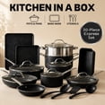 thumbnail image 3 of Granitestone 20 Pc Complete Pots and Pans Set Non Stick, Pot and Pan Set Cookware Set with Deep Frying Pan and Bakeware, Non Stick Pots and Pan Set with Utensils, Oven/Dishwasher Safe, Black, 3 of 12