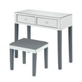 thumbnail image 4 of Inspired Home Alexandria 2-Piece Mirrored Vanity Set, Grey, 4 of 6
