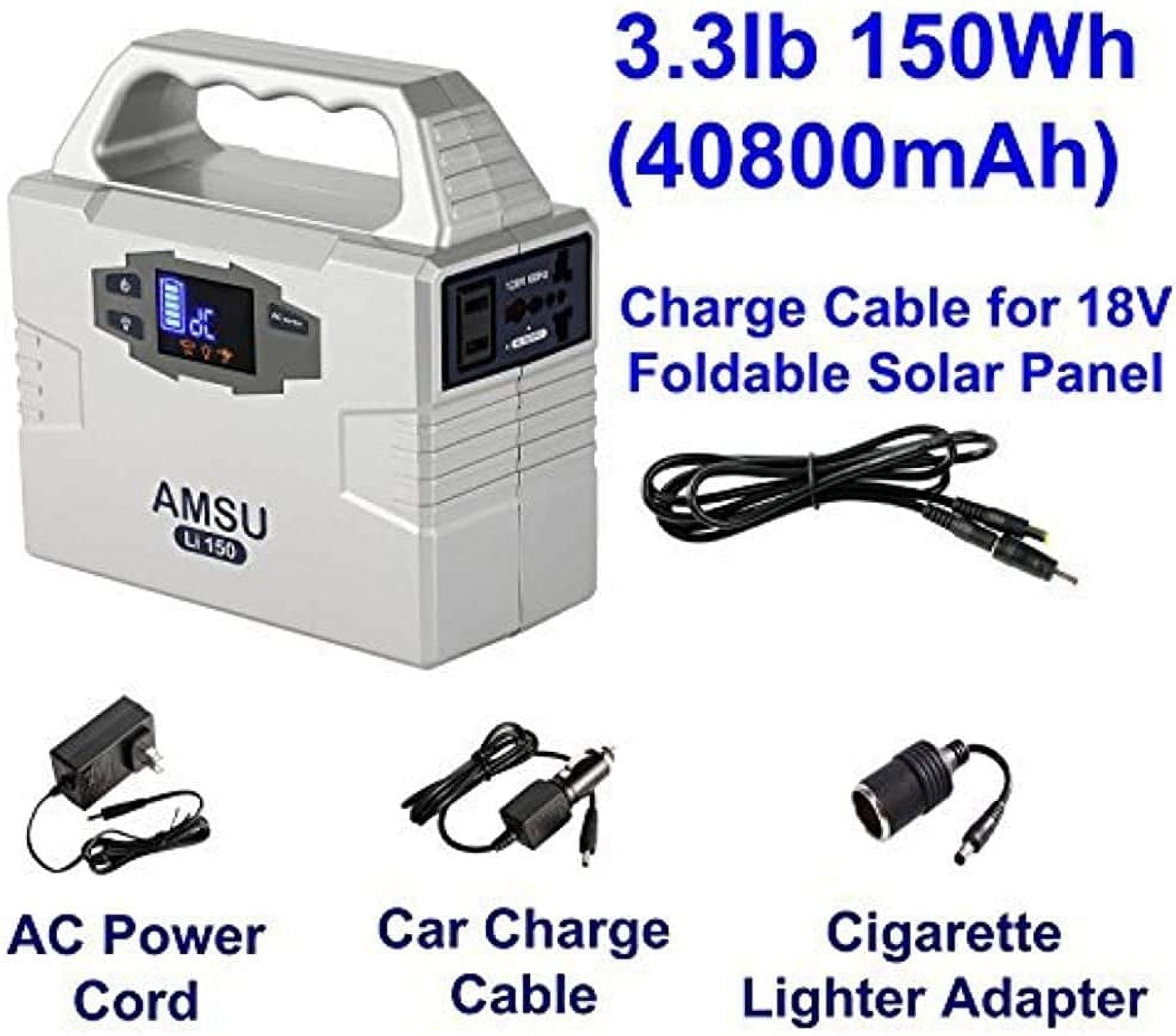 3.3lb 100W(Peak 200W) Portable Solar Generator (UPS, Power