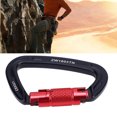 thumbnail image 1 of Clip de Randonnée, Grande Capacité de Charge Haute Résistance Aluminium Aviation et Acier Inoxydable Verrouillage Automatique Boucle de Clip d'Escalade pour Extérieur Rouge avec Axe Noir, Noir avec Rouge, 1 of 7