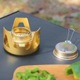 thumbnail image 4 of LJNYFDC Réchaud de Pique-Nique Mini Réchaud Extérieur avec Support Couvercle Réglable Pliable Poignée Coupe-Vent Camping Randonnée Brûleur Fourneau, 4 of 6