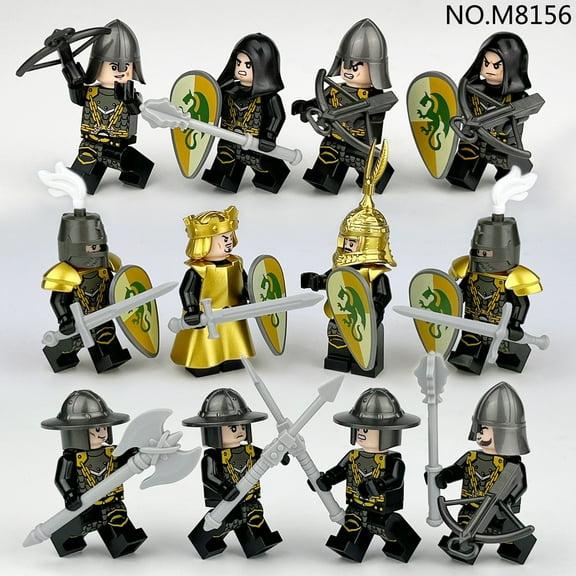 Medieval Knights and Soldiers Lot 12pcs - M8156