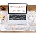 thumbnail image 5 of 4-in-1 Large Gaming Mouse Pad, Keyboard Wrist Rest Pad & Wrist Support Mousepad Set, Extended Desk Pad Waterproof Desk Mat for Home Office Study Game - White Marble, 5 of 5