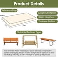 thumbnail image 6 of Millsilo 42" x 18" x 3" Outdoor Bench Cushion with Removable Cover, Water-Repellent UV Fade-Resistant Patio Cushion, High-Density Foam, Non-Slip Ties, Black, 6 of 6
