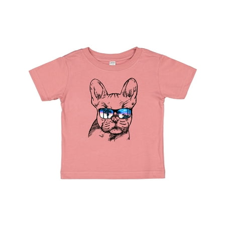 

Inktastic French Bulldog Portrait with Sunglasses Gift Baby Boy or Baby Girl T-Shirt