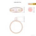 thumbnail image 5 of ANGARA Japanese Akoya Cultured Pearl Triple Split Shank Ring in 14K Rose Gold for Women | June Birthstone, Birthday, Anniversary, Jewelry Gift for Women | Pearl Ring, 5 of 8