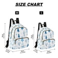 thumbnail image 2 of FORMRS Mini Backpack Purse for Women Travel Daypack Casual Shoulder Bag, Blue Simple Cartoon Snowmen, 2 of 7