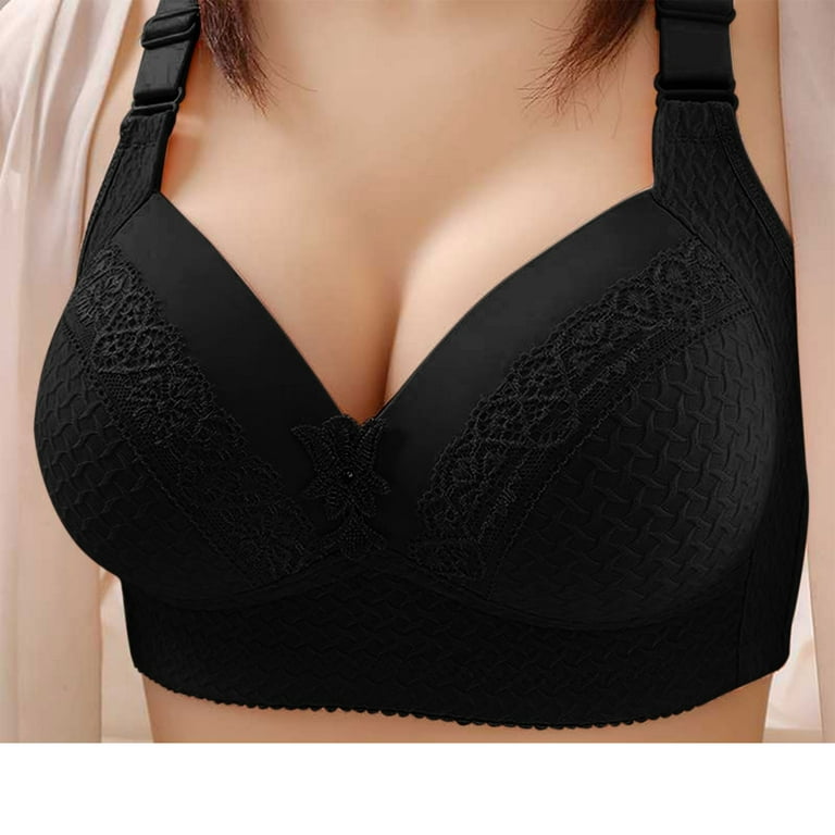 Eashery Front Closure Bras for Women Minimizer Bra for Women Full Coverage  Lace Plus Size Compression Bra Unlined Bras with Underwire C C 