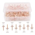 thumbnail image 3 of OUNONA Rose Gold Transparent Pushpins Of Map Pins For Office For Marking Travel Photos Maps Calendars Do Lists, 3 of 8